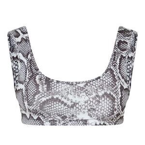 PrettyLittleThing Snake Mix & Match Scoop Neck Top, Size 12